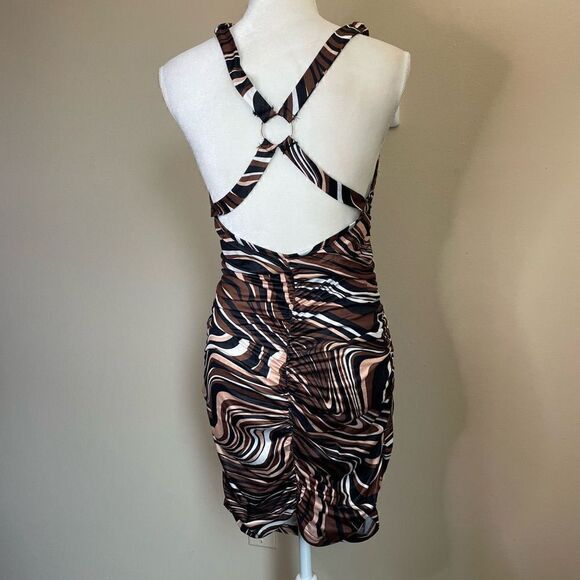 9.NEW! Shein| Striped| Rouched| Mini| Stretch - Picture 5 of 12